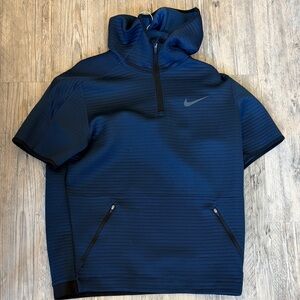 Nike Navy Half-Zip Short Sleeve Top